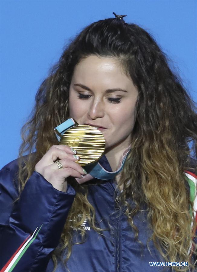 (SP)OLY-SOUTH KOREA-PYEONGCHANG-SNOW BOARD-LADIES' CROSS FINAL-MEDAL CEREMONY