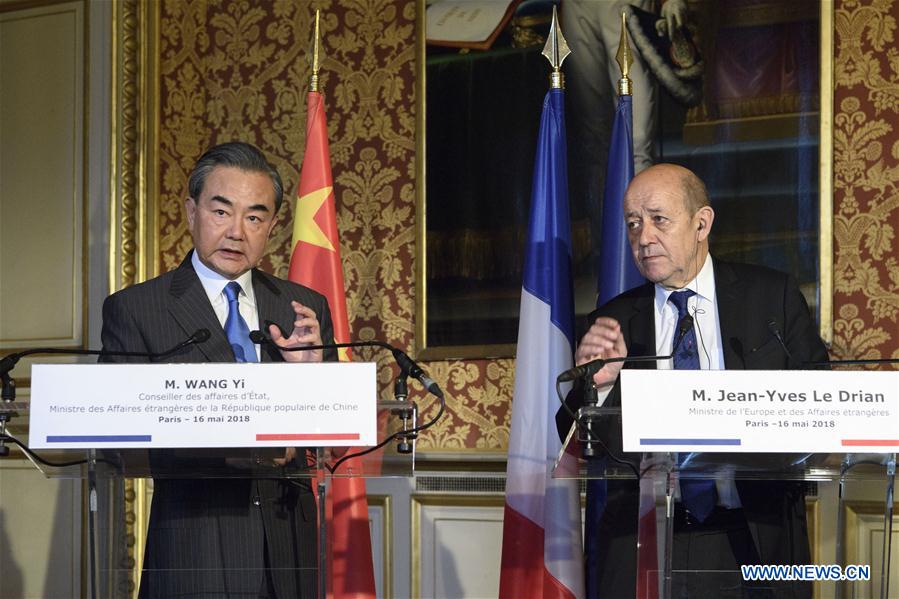 FRANCE-PARIS-CHINA-WANG YI-VISIT