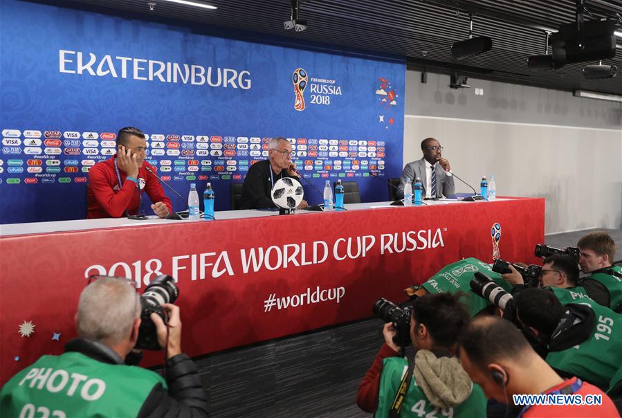 (SP)RUSSIA-YEKATERINBURG-WORLD CUP-EGYPT-PRESS CONFERENCE