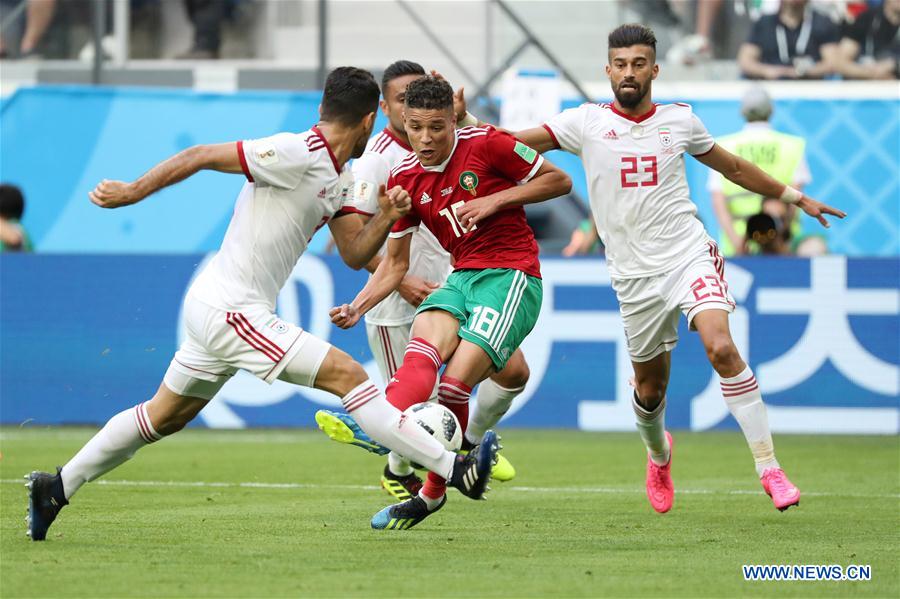 (SP)RUSSIA-SAINT PETERSBURG-2018 WORLD CUP-GROUP B-MOROCCO VS IRAN