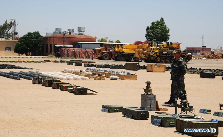 SYRIA-DARAA PROVINCE-CONFISCATED WEAPONS