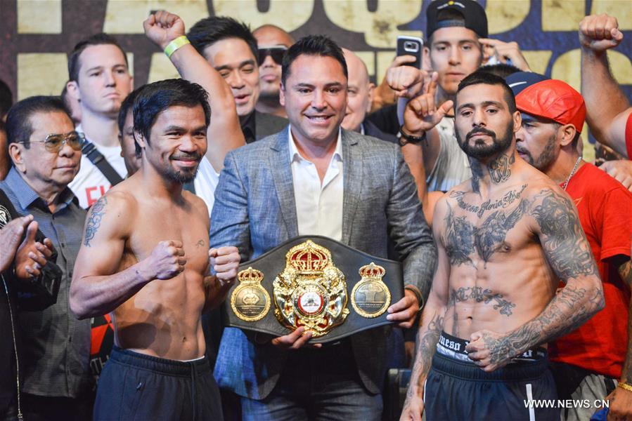 (SP)MAYLAYSIA-KUALA LUMPUR-BOXING-PACQUIAO VS MATTHYSSE-WEIGHING