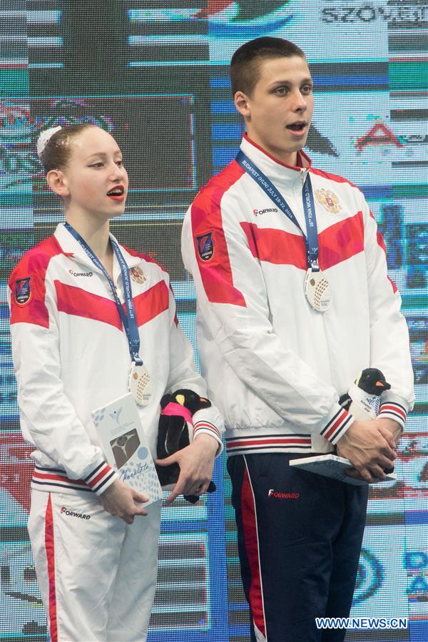 (SP)HUNGARY-BUDAPEST-FINA-ARTISTIC SWIMMING-WORLD CHAMPIONSHIPS-MIXED DUET TECHNICAL