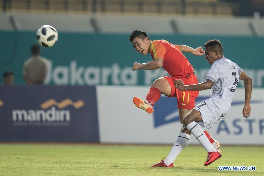 (SP)INDONESIA-BANDUNG-ASIAN GAMES-FOOTBALL-CHINA VS TIMOR LESTE