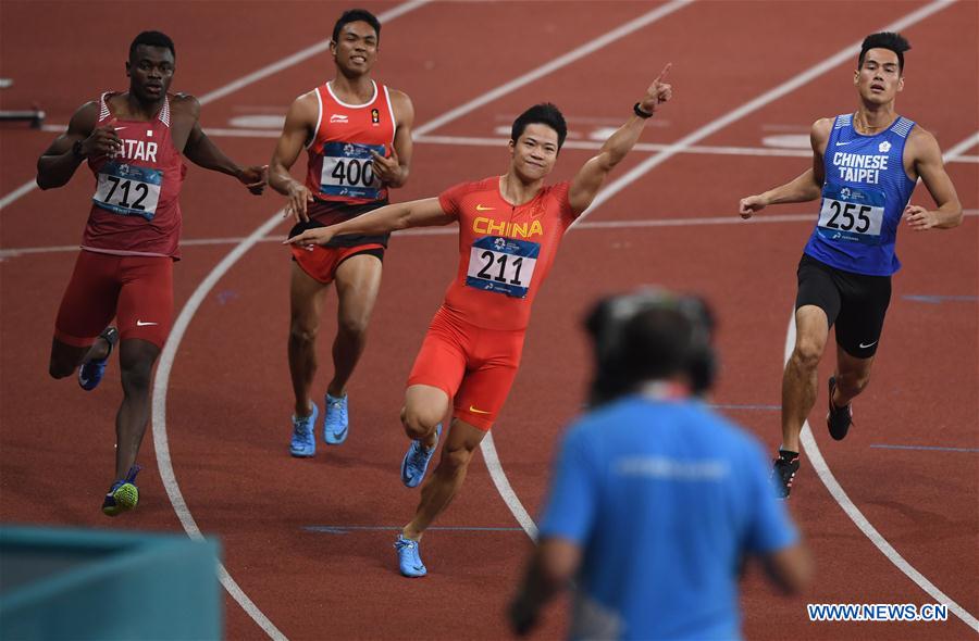 (SP)INDONESIA-JAKARTA-ASIAN GAMES-ATHLETICS-MEN'S 100M