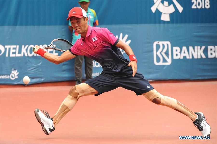 (SP)INDONESIA-PALEMBANG-ASIAN GAMES-MEN'S SINGLE SOFT TENNIS-FINAL