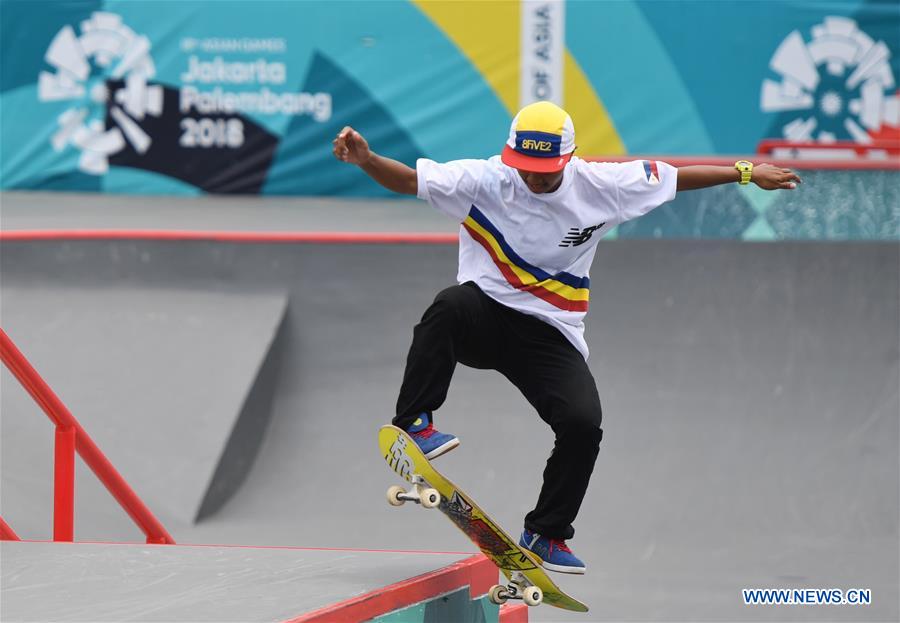 (SP)INDONESIA-PALEMBANG-ASIAN GAMES-SKATEBOARD