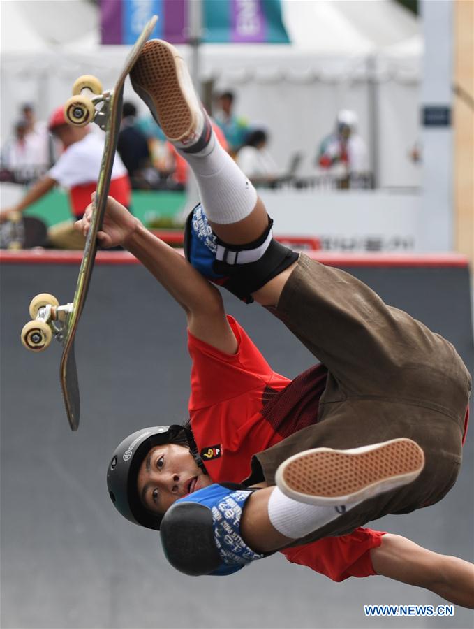 (SP)INDONESIA-PALEMBANG-ASIAN GAMES-SKATEBOARD