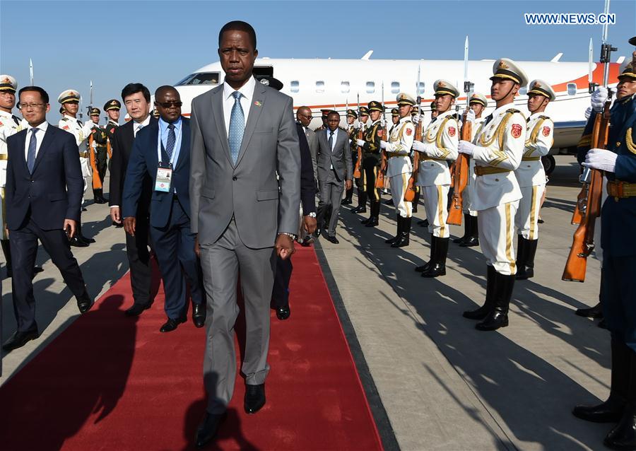 CHINA-BEIJING-ZAMBIA-PRESIDENT-ARRIVAL (CN)