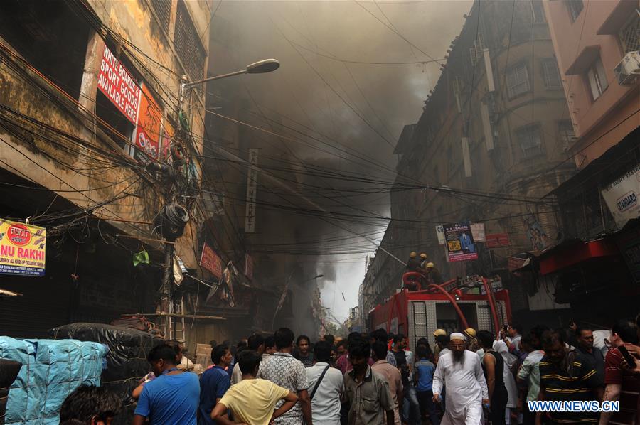 INDIA-KOLKATA-FIRE AT MARKET