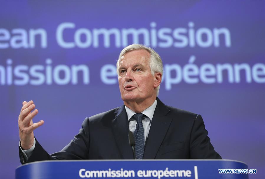 BELGIUM-BRUSSELS-EU-BREXIT-MICHEL BARNIER-PRESS BRIEFING