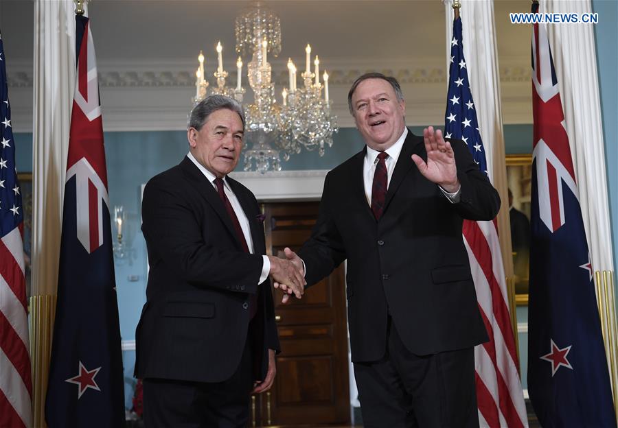 U.S.-WASHINGTON D.C.-MIKE POMPEO-NEW ZEALAND-WINSTON PETERS-MEETING