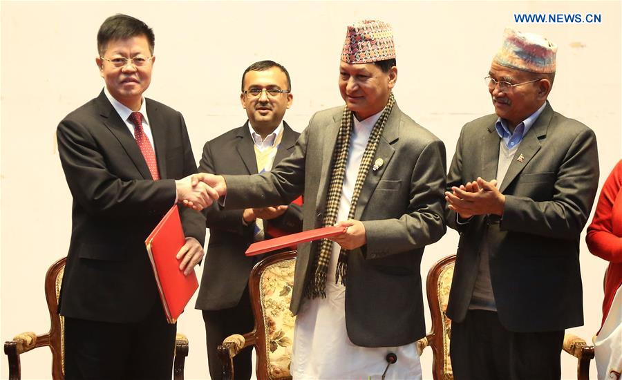 NEPAL-KATHMANDU-CRCC-MONORAIL PROJECT-DPR-SIGNING CEREMONY