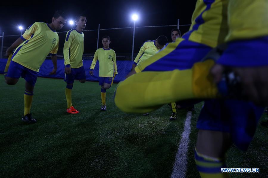 MIDEAST-GAZA-CANCER-FOOTBALL