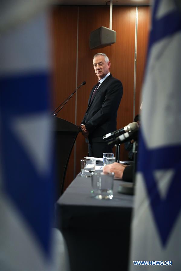 ISRAEL-TEL AVIV-ELECTIONS-CAMPAIGN-BENNY GANTZ