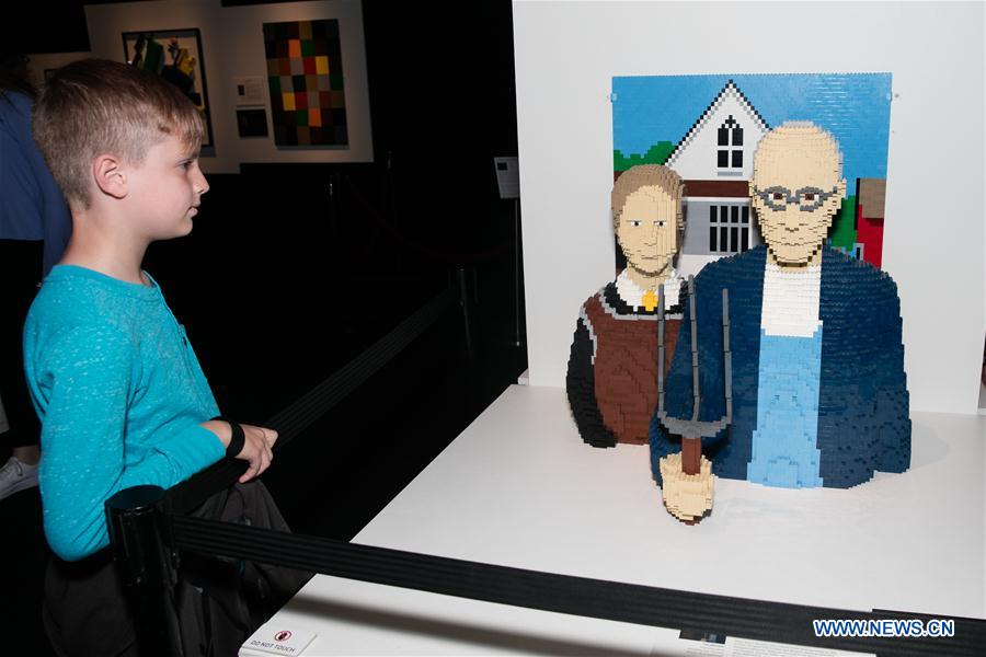 U.S.-DALLAS-ART-EXHIBITION-LEGO