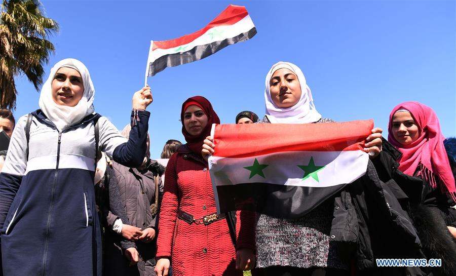 SYRIA-DAMASCUS-RALLY