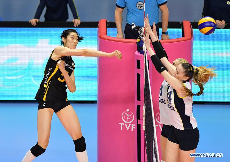 (SP)TURKEY-ISTANBUL-VOLLEYBALL-TURKISH WOMEN LEAGUE-VAKIFBANK VS FENERBAHCE