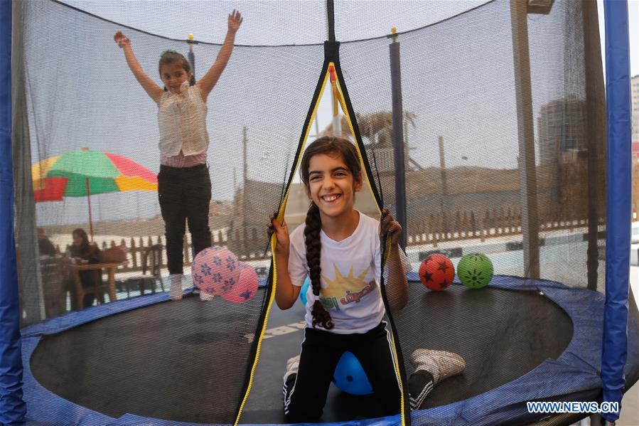 MIDEAST-GAZA-SUMMER CAMP