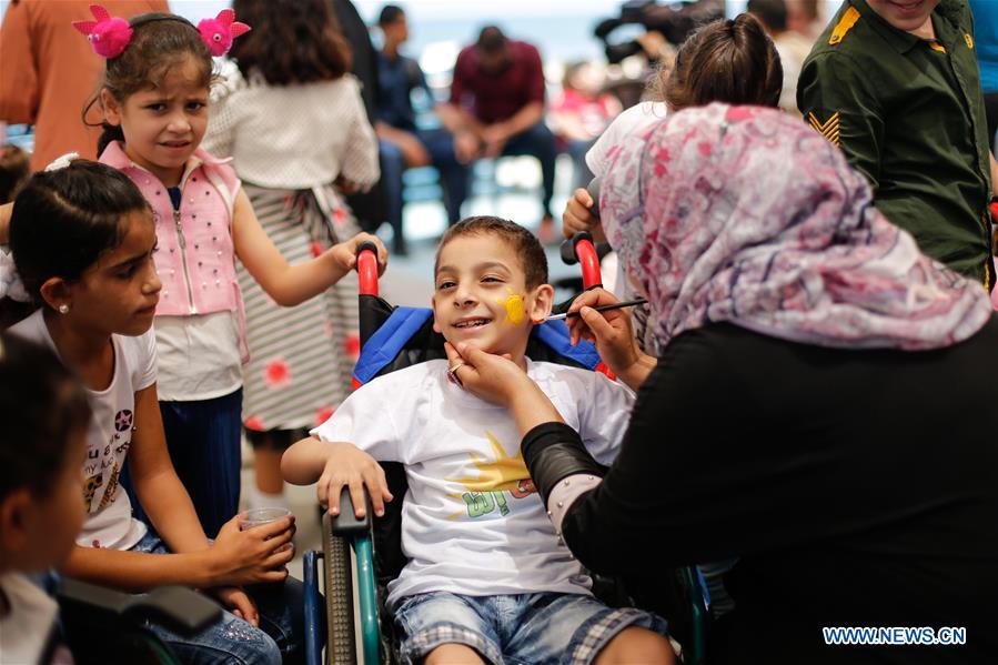 MIDEAST-GAZA-SUMMER CAMP