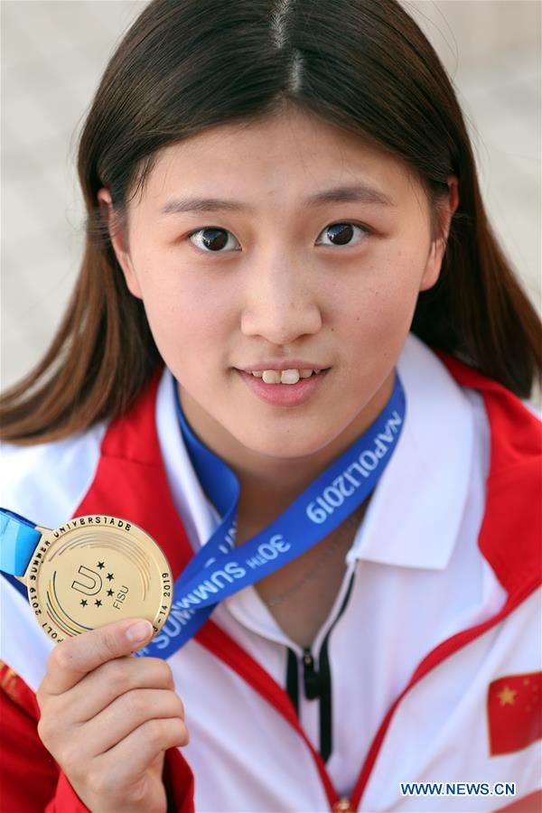 (SP)ITALY-NAPLES-SUMMER UNIVERSIADE-DIVING-WOMEN'S 1M SPRINGBOARD-MEDAL CEREMONY