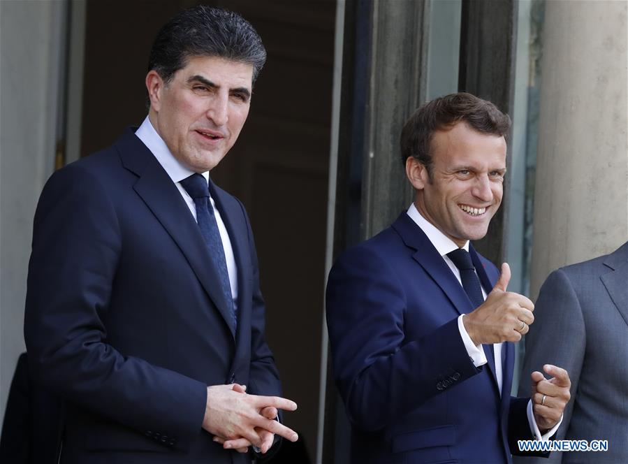 FRANCE-PARIS-MACRON-IRAQ-BARZANI-MEETING