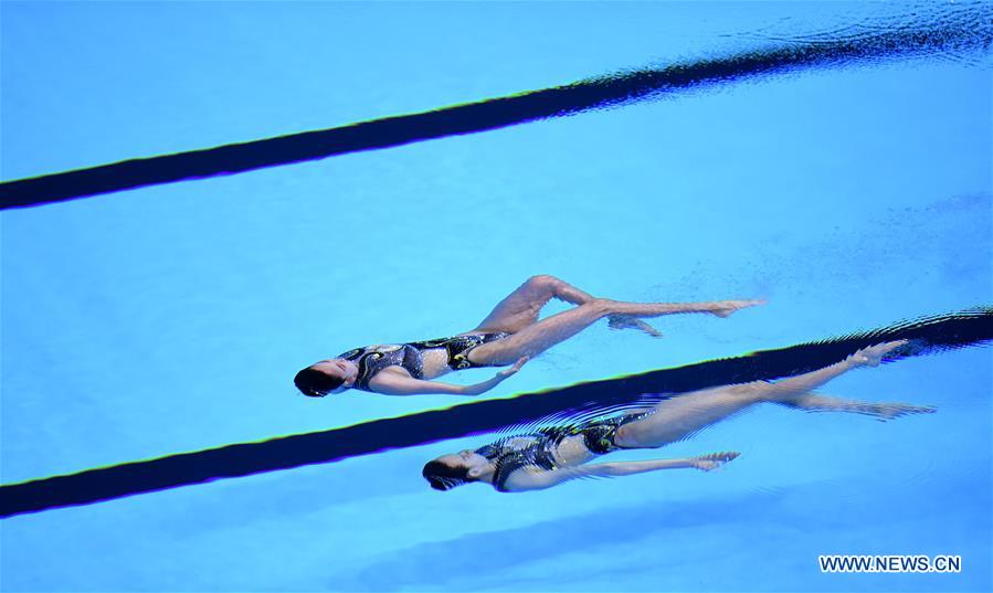 (SP)SOUTH KOREA-GWANGJU-FINA WORLD CHAMPIONSHIPS-ARTISTIC SWIMMING-WOMEN'S DUET TECHNICAL