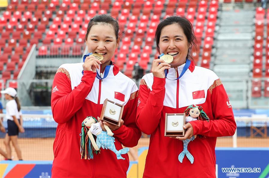 (SP)ITALY-NAPLES-SUMMER UNIVERSIADE 2019-TENNIS-WOMEN'S DOUBLES-FINAL