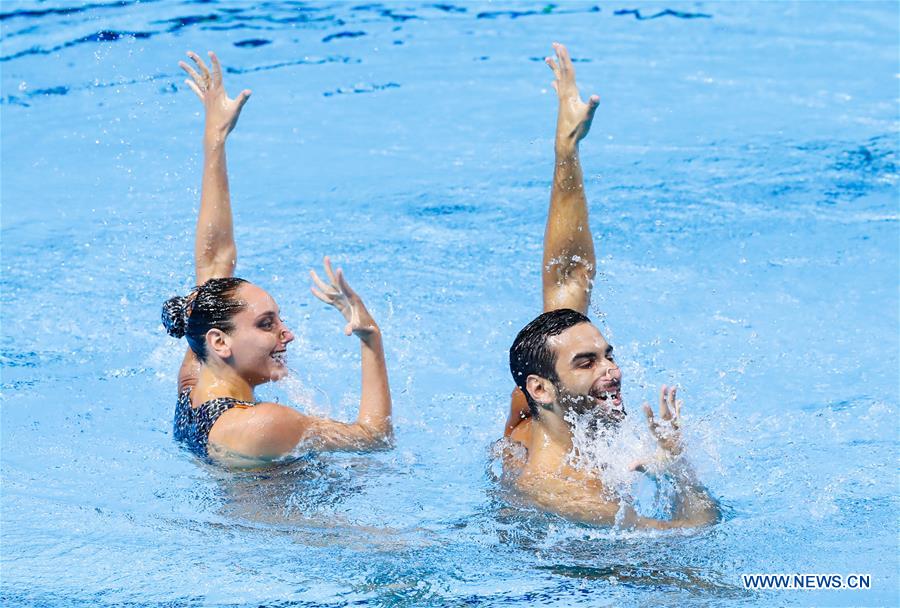 (SP)SOUTH KOREA-GWANGJU-FINA WORLD CHAMPIONSHIPS-ARTISTIC SWIMMING-MIXED DUET TECHNICAL