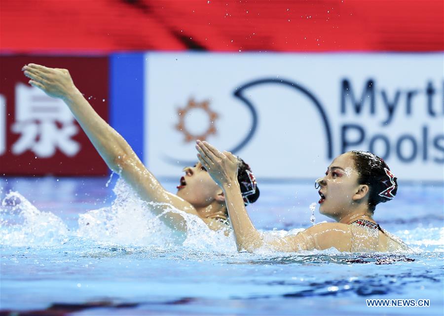 (SP)SOUTH KOREA-GWANGJU-FINA WORLD CHAMPIONSHIPS-ARTISTIC SWIMMING-WOMEN DUET FREE PRELIMINARY