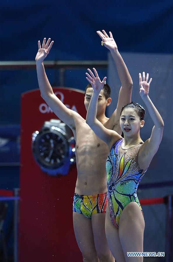 (SP)SOUTH KOREA-GWANGJU-FINA WORLD CHAMPIONSHIPS-ARTISTIC SWIMMING-MIXED DUET FREE