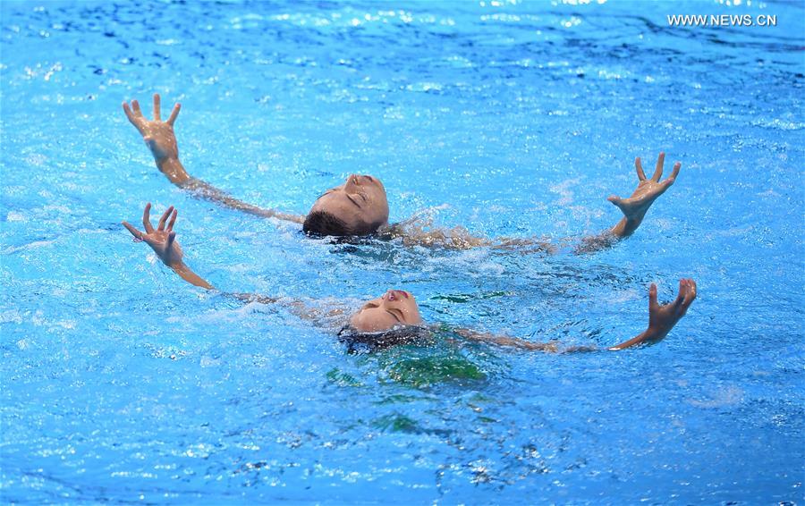 (SP)SOUTH KOREA-GWANGJU-FINA WORLD CHAMPIONSHIPS-ARTISTIC SWIMMING-MIXED DUET FREE