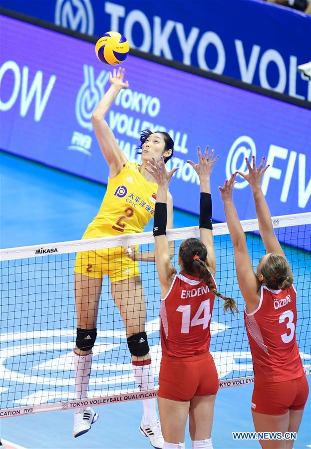 (SP)CHINA-NINGBO-FIVB-TOKYO VOLLEYBALL QUALIFICATION-CHINA-TURKEY(CN)