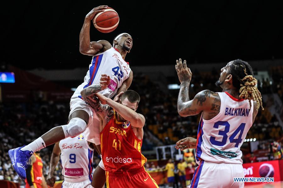 (SP)CHINA-GUANGZHOU-BASKETBALL-FIBA WORLD CUP-GROUP C-SPAIN VS PUERTO RICO