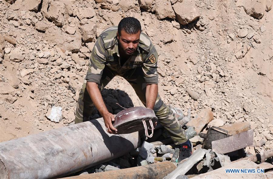 SYRIA-DAMASCUS-REBEL-EXPLOSIVES