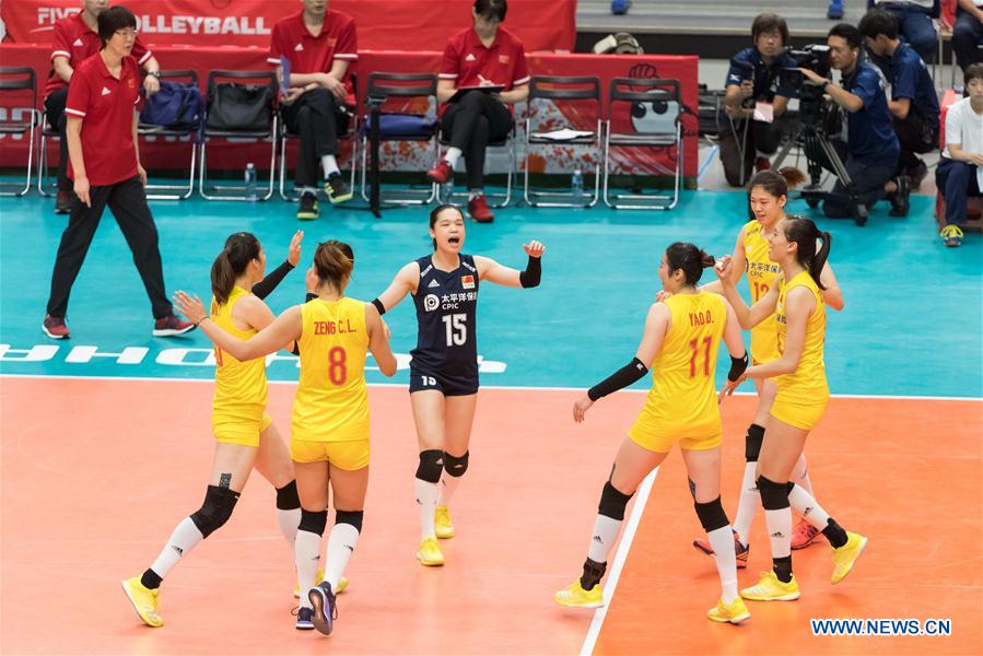 (SP)JAPAN-YOKOHAMA-VOLLEYBALL-WOMEN'S WORLD CUP-CHN VS CMR