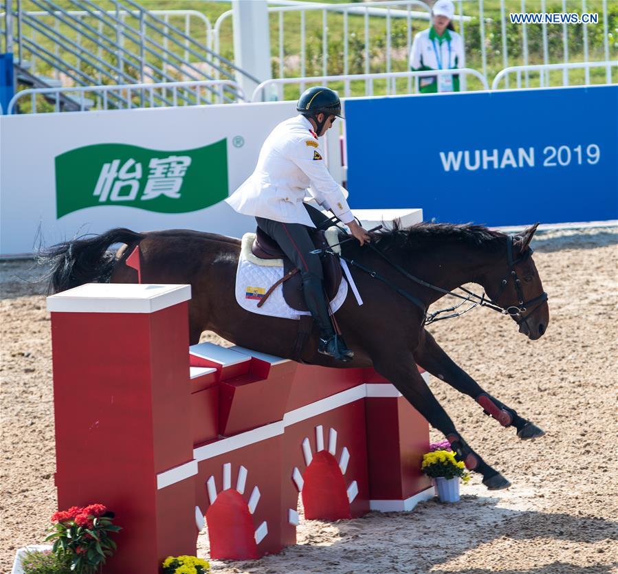 (SP)CHINA-WUHAN-7TH MILITARY WORLD GAMES-EQUESTRIAN-JUMPING INDIVIDUAL  