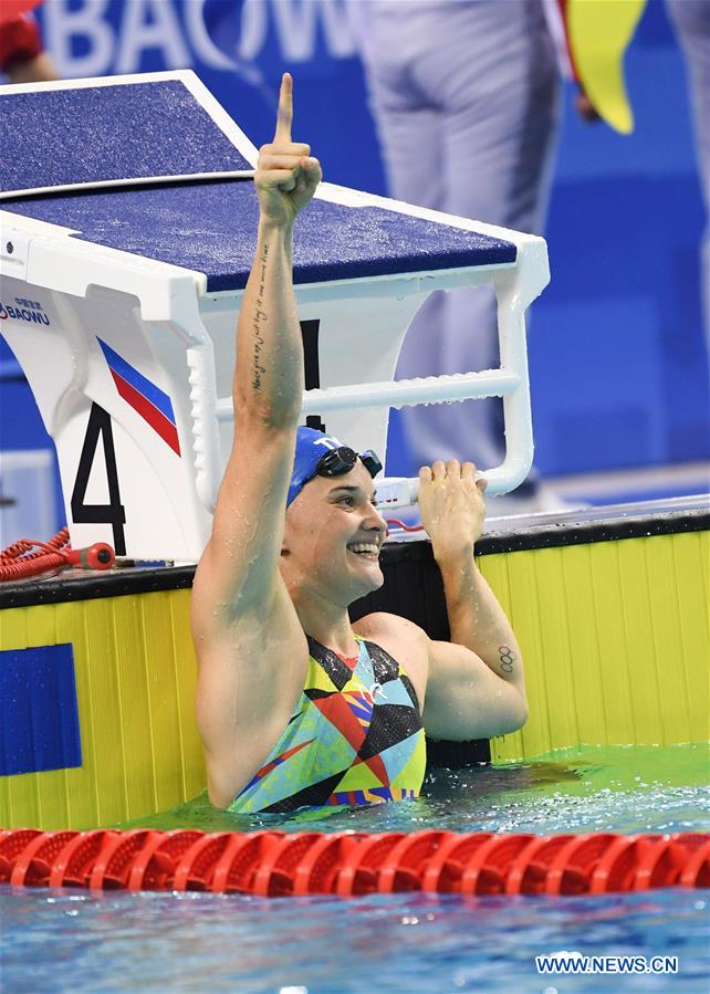 (SP)CHINA-WUHAN-7TH MILITARY WORLD GAMES-SWIMMING-WOMEN 50M BUTTERFLY