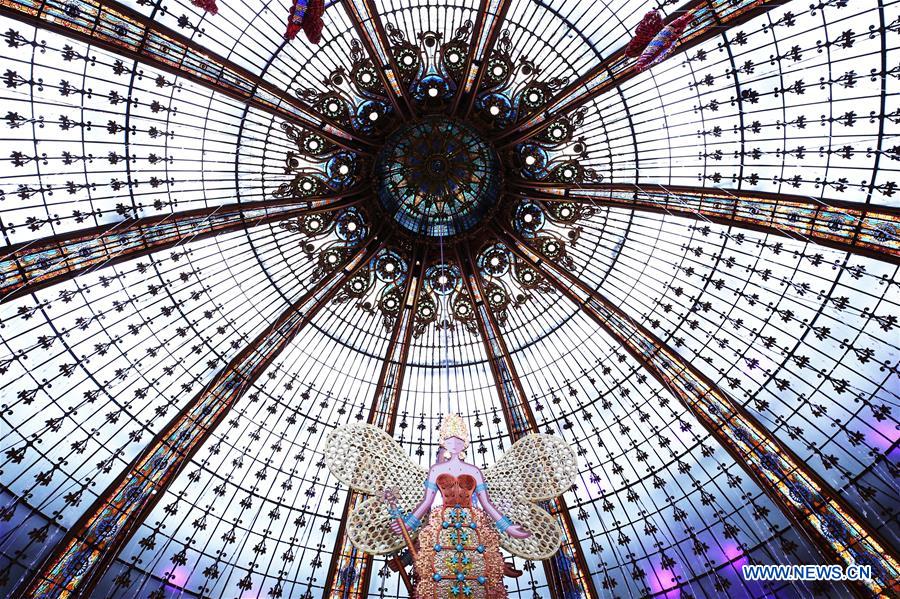 FRANCE-PARIS-GALERIES LAFAYETTE-CHRISTMAS TREE