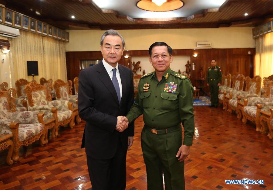 MYANMAR-MANDALAY-CHINA-WANG YI-MIN AUNG HLAING-MEETING