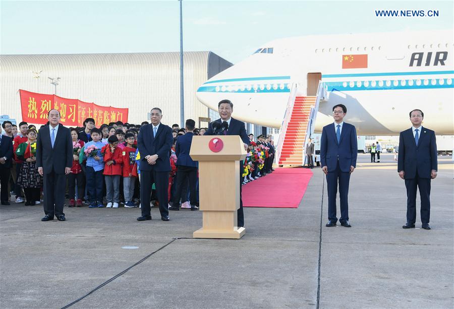 CHINA-MACAO-XI JINPING-ARRIVAL (CN)