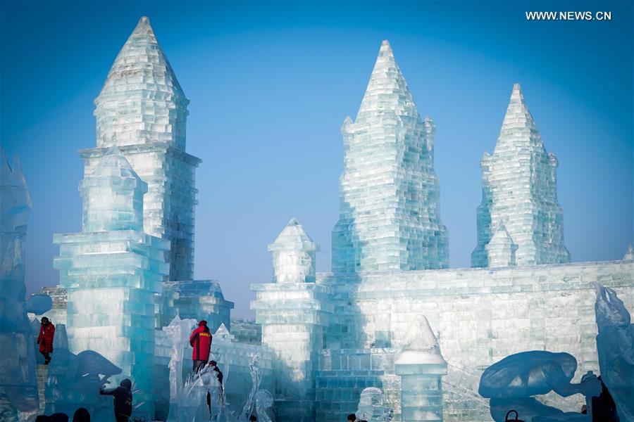 CHINA-HEILONGJIANG-HARBIN-ICE SCULPTURE-CHAMPIONSHIP(CN)