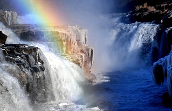 Scenery of Hukou Waterfall on Yellow River