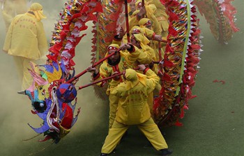 Dragon dance of Gelao ethnic group performed in Guizhou