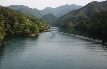 View of Taiping Lake scenic spot in Huangshan, E China's Anhui