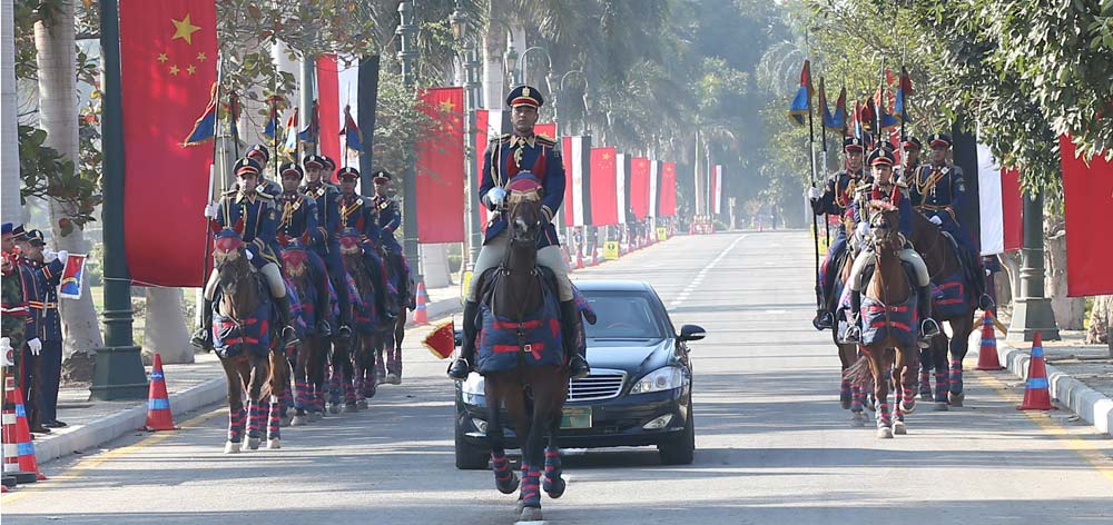 埃及总统塞西为习近平举行盛大欢迎仪式